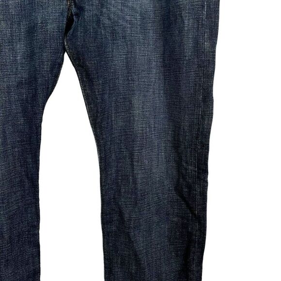 Levis 501 Levi Strauss Mens Blue Distressed Button Fly Straight Leg Jeans 40 x30 - Picture 3 of 16